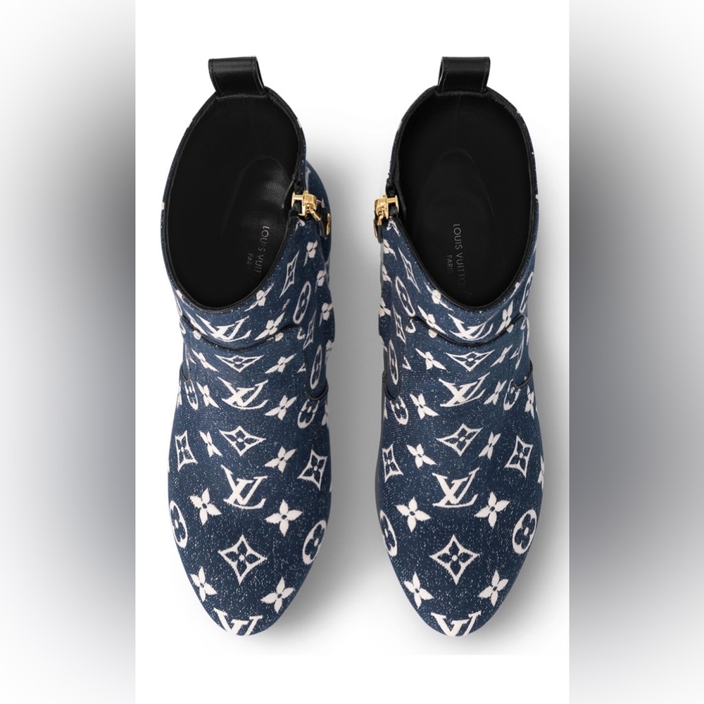 NEW - Louis Vuitton Denim Women's Silhouette Ankle Boot - Picture 4 of 5